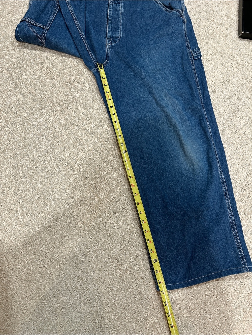 Vintage 1999 GAP Denim Overalls Large | 90s Cotton Bib Carpenter Utility Jeans - Picture 12 of 14